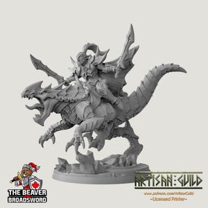 Mounted Khaladas Soulsplitter  DnD mini - Dungeons and Dragons | Male | Fighter | Rogue | Elf Drow DnD 5e Fantasy Pathfinder 2e 5e Tabletop