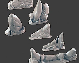 Icy Walls Set - DND Terrain - EC3D Wilds of Wintertide - Snow, Arctic, Cold, cover, terrain, scatter scenery, Pathfinder 2E, Fantasy
