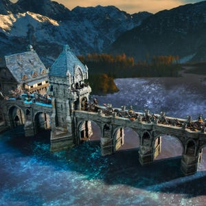 The Great Torbridge Miniature Building Set - DnD, Wargaming, Model Train | Bridge | Huge | Medieval | Fantasy | Town, City, Village Terrain