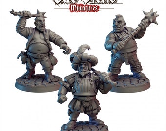 Ogre Mercenary 28/32mm mini set - Vae Victis | DnD | Fighter | Barbarian | Monster | Male | Pathfinder | TTRPG | Wargaming | Frostgrave