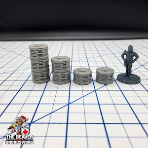 Scifi Stackable Cargo Containers - EC3D , Infinity, Legion, Cyberpunk, Starfinder, tabletop terrain, Sci-fi Scenery, Wargaming, Space Hangar