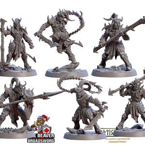 Mezzalfiends of the Gorge - Artisan Guild Demon King Spawn | Monster | Fantasy, DnD | Tiefling | Fighter | Paladin | Cleric | Hell, Abyss