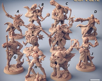 Trouble in the Tavern - Artisan Guild | Wizard | Sorcerer | Fighter | Male | Female | DnD | 32mm | Pathfinder | Frostgrave | TTRPG | Fantasy