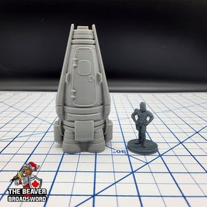 Scifi Escape Pod - EC3D , Infinity, Legion, Cyberpunk, Starfinder, tabletop terrain, Sci-fi Scenery, Wargaming, Space Ship, Fleet