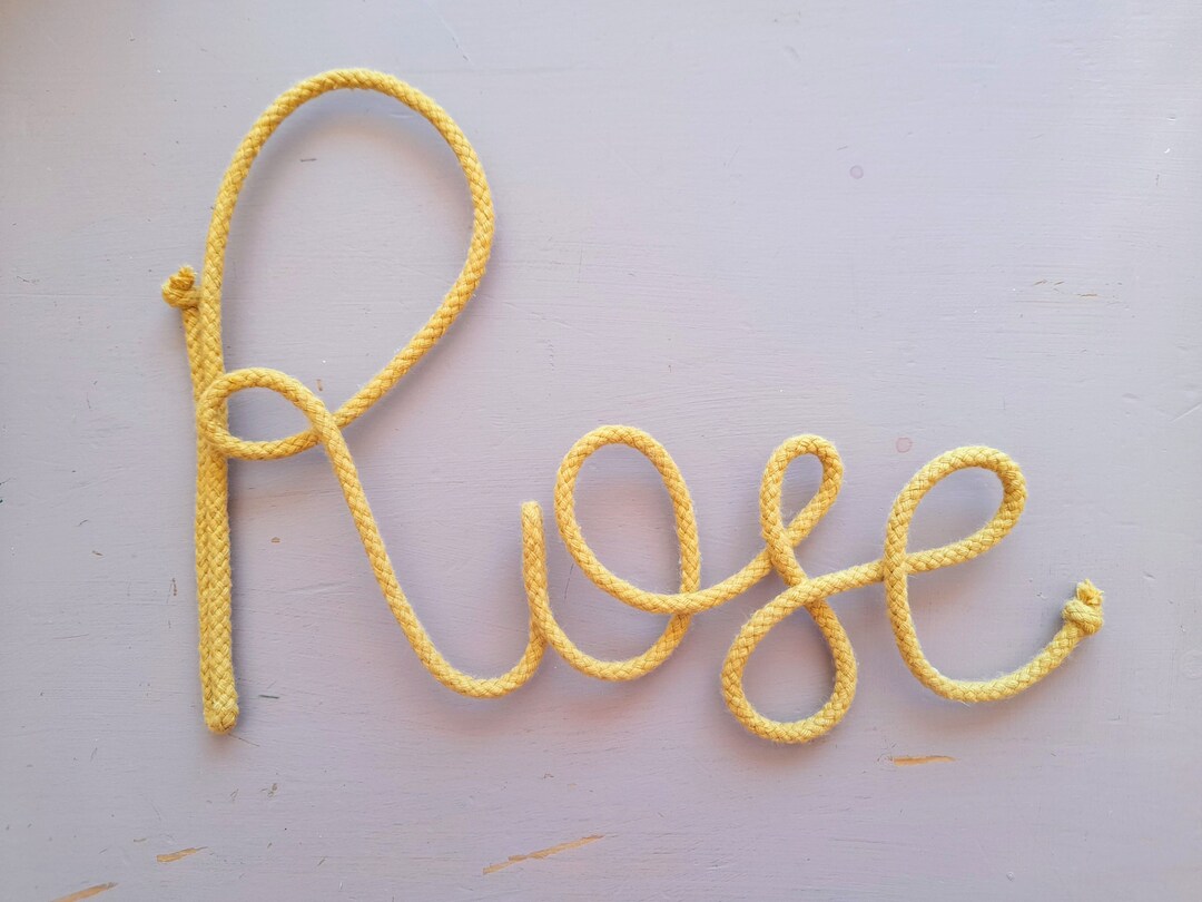 Cotton Wire Names & Words / Knitted Wire Words / Name Sign /kids Decor