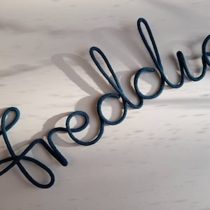Personalised Knitted Cotton Wire Names & Words / Knitted Monogram Sign / Baby Shower Gift/ Custom Wall Art / Gifts for Kids / Birthday Gift