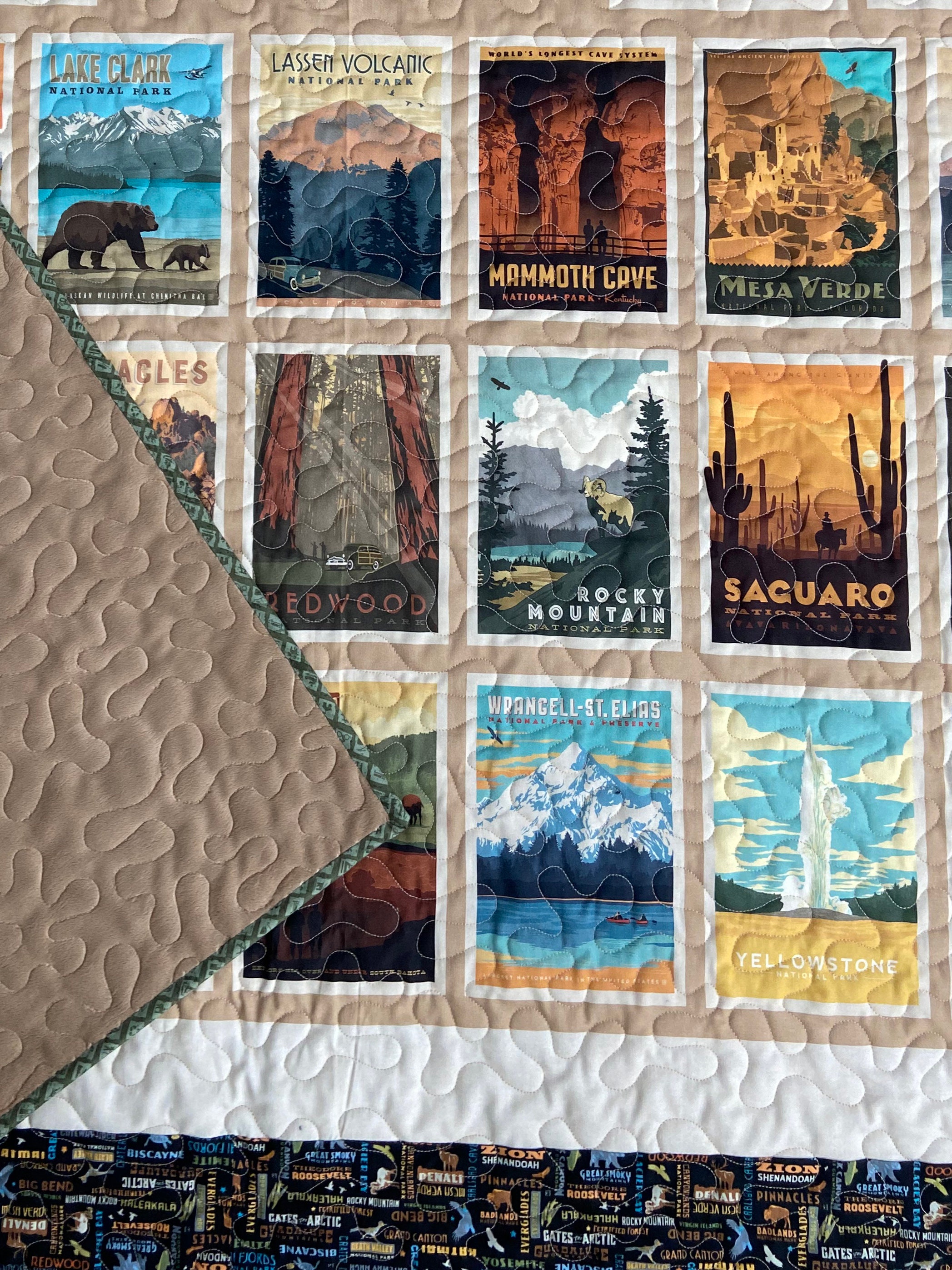National Parks Quilt Handmade Etsy