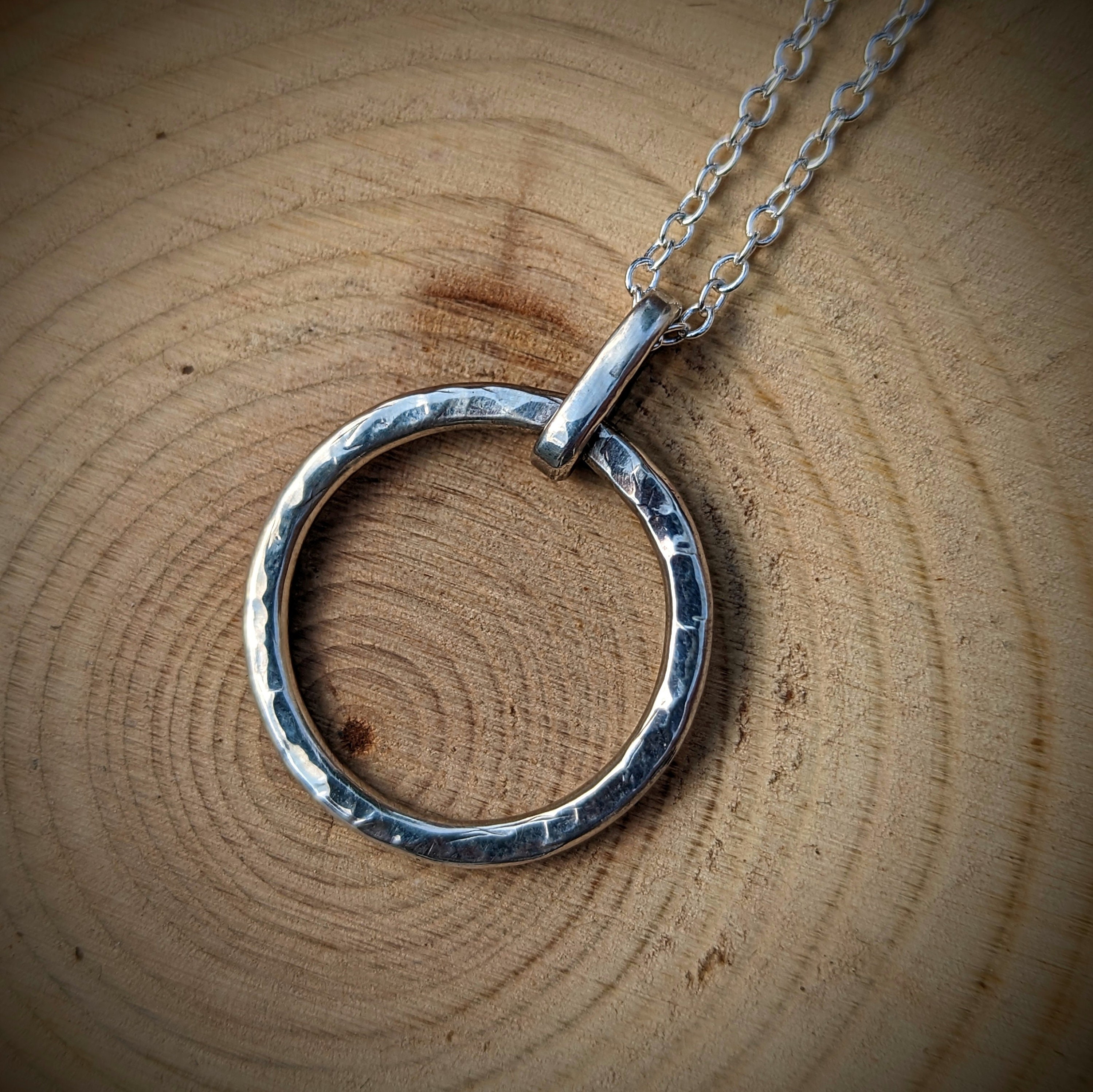 Hammered Silver Pendants. Moon Pendant. Handmade Moon Necklace – Cara Kluth  Jewellery