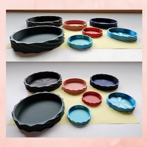 Bandeja espiral para plantas de interior, bandeja de drenaje para macetas, platillo con impresión 3D, platillo de plástico ecológico para joyas, porta monedas.