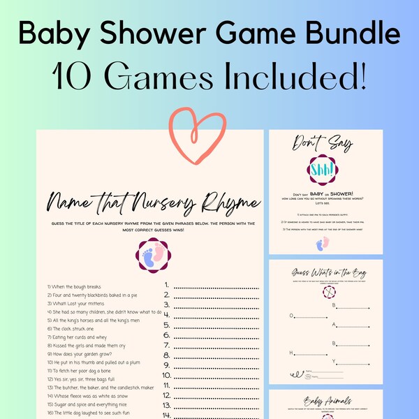 Jack and Jill Baby Shower Game Etsy