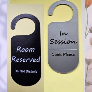 Personalized Door Hanger Custom Room Sign Custom Door Sign Door Knob Hanger Do Not Disturb Sign 3d Print Custom Hanger Sign In Session Sign