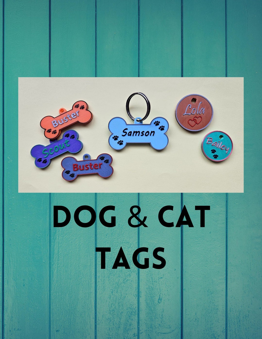 Pvc Dog Tag Pet ID Tag, Custom Dog Tags, Custom Pet Tag, Dog Tag, Cat Tag, Dog ...