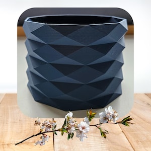 Geometric Plant Pot, Contoured Plant Pot, Indoor Plant Pot, Succulent Cactus Flower Planter, 3d Print Pots, Drainage, Modern Indoor Planter
