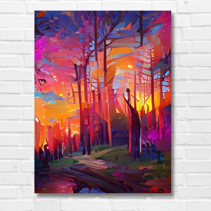 Sunset in the Woods Cross Stitch Pattern - PDF - Instant Digital Download - Original Xtitch Art