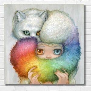 Rainbow Fox Friend Cross Stitch Pattern - PDF - Instant Digital Download
