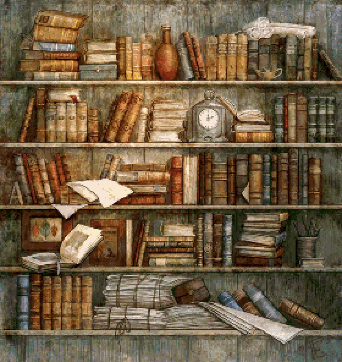 The Library Cross Stitch Pattern - PDF - Instant Digital Download - Etsy