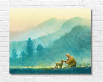 Lost Lamb - Christliche Kunst Kreuzstichmuster - PDF - Sofortiger digitaler Download