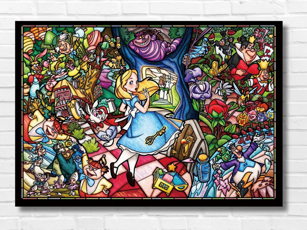 ステンドグラス　Alice in wonderland パネル ステンドグラス Alice in wonderland パネル
