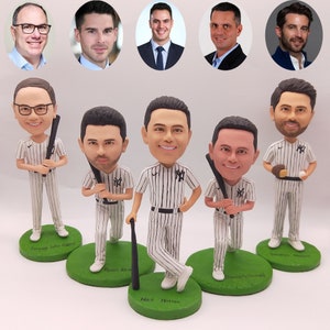 Custom baseball player bobbleheads, baseball fan bobbleheads, gifts for baseball players, personalised baseball bobblehead gifts