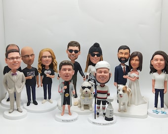 Custom Bobblehead Figurine, Personalized 3D Clay Sculpture, Family Gifts