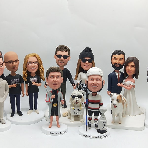 Personalized bobbleheads, Personalized gifts for him, Romantic bobbleheads for husband, Best bobblehead gifts for Father's Day gift