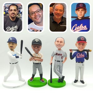 Custom baseball player bobbleheads, baseball fan bobbleheads, gifts for baseball players, personalised baseball bobblehead gifts