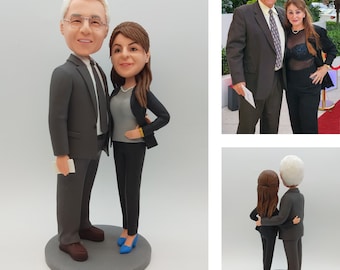 Custom couple bobbleheads, personalized couple bobbleheads, custom couple dolls, parent anniversary bobblehead gifts, wedding bobbleheads
