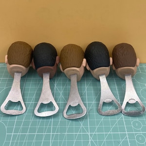 Abrebotellas personalizado con diseño de cara, abrebotellas personalizado, tapones para botellas de vino, abrebotellas para bodas, regalos para el padrino de boda, regalo para camarero imagen 5