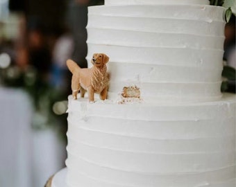 Gâteau de mariage personnalisé pour chien, gâteau de mariage pour chien, gâteau d'anniversaire pour animal de compagnie, gâteau animal, gâteau de mariage