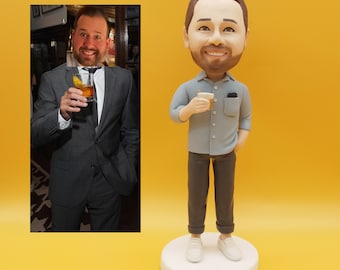 Custom Husband Bobbleheads, Custom Man Bobbleheads, Personalized Romantic Gifts For Him, Custom Figurines Anniversary Gifts For Him