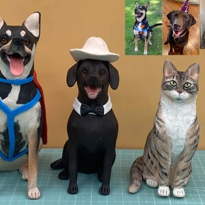 Personalized custom dog wedding cake topper,dog Figurines,Dogs birthday,pet CakeTopper,Pets Birthday,cat caketopper ,Anniversary pet