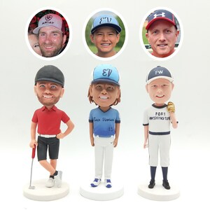 Personalized custom bobbleheads, custom bobbleheads, custom athlete bobbleheads, surprise gifts for baseball sports fans, birthday gifts