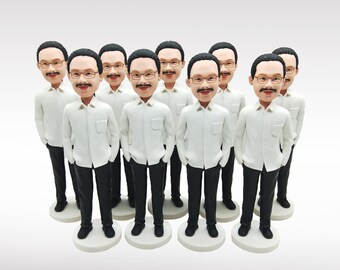 Custom group bobblehead doll, company group employee dolls, 3D statues of family members, birthday gifts for friends, Christmas gifts