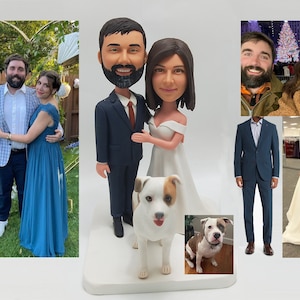 Custom Wedding Cake Toppers, Custom Wedding Bobbleheads, Personalized Wedding Cake Toppers Bobbleheads, Custom Figurine Wedding Cake Toppers