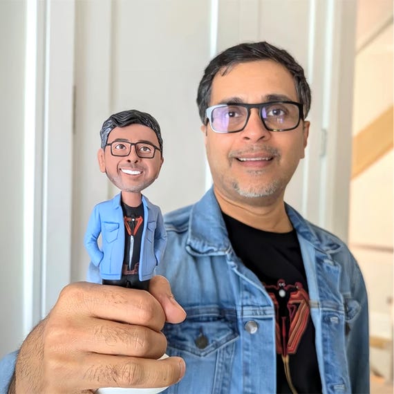 Custom 3D Bobblehead Doll - Handmade Polymer Clay statue- Personalized Birthday Gift