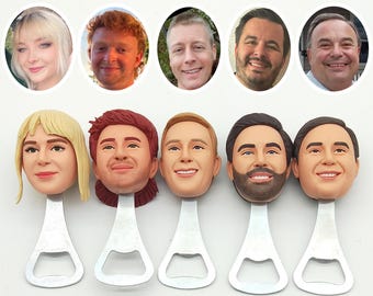 Personalised custom face bottle opener,Custom bottle opener, wine bottle stoppers,Wedding bottle opener, Best Man Group Gifts,Bartender Gift