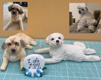 Topper personnalisé de gâteau de mariage d’animaux de compagnie, topper de gâteau de chien, topper de gâteau de mariage, anniversaire d’animaux de compagnie, topper de gâteau de mariage avec chien