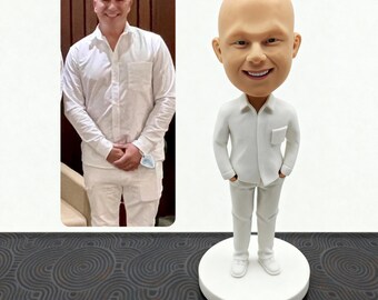 Personalized Clay Bobblehead Dolls Custom Men's Bobblehead Dolls Birthday Gifts for Yourself, Dad, Husband, Boss, or Friends Christmas Gifts