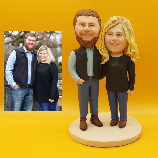 custom bobbleheads ,bobbleheads couple,bobbleheads action figures, Anniversary Gifts for couple/parents,wedding cake topper,custom figurine