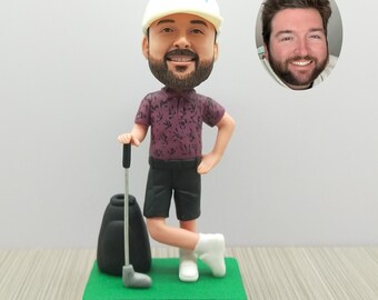 Personalized Golf Bobblehead doll, Custom Golf Coach 3D Statue, Gift for Golf Athletes.