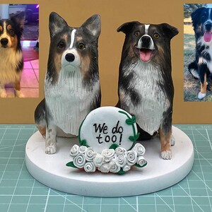 Personalized custom dog wedding cake topper , pet CakeTopper，Pets Birthday，cat caketopper , Anniversary pet，dog Figurines，Dogs birthday