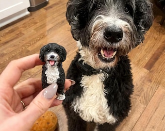 Custom Polymer Clay Pet Figurines: Handcrafted Dog/Cat Wedding/Birthday Cake Toppers