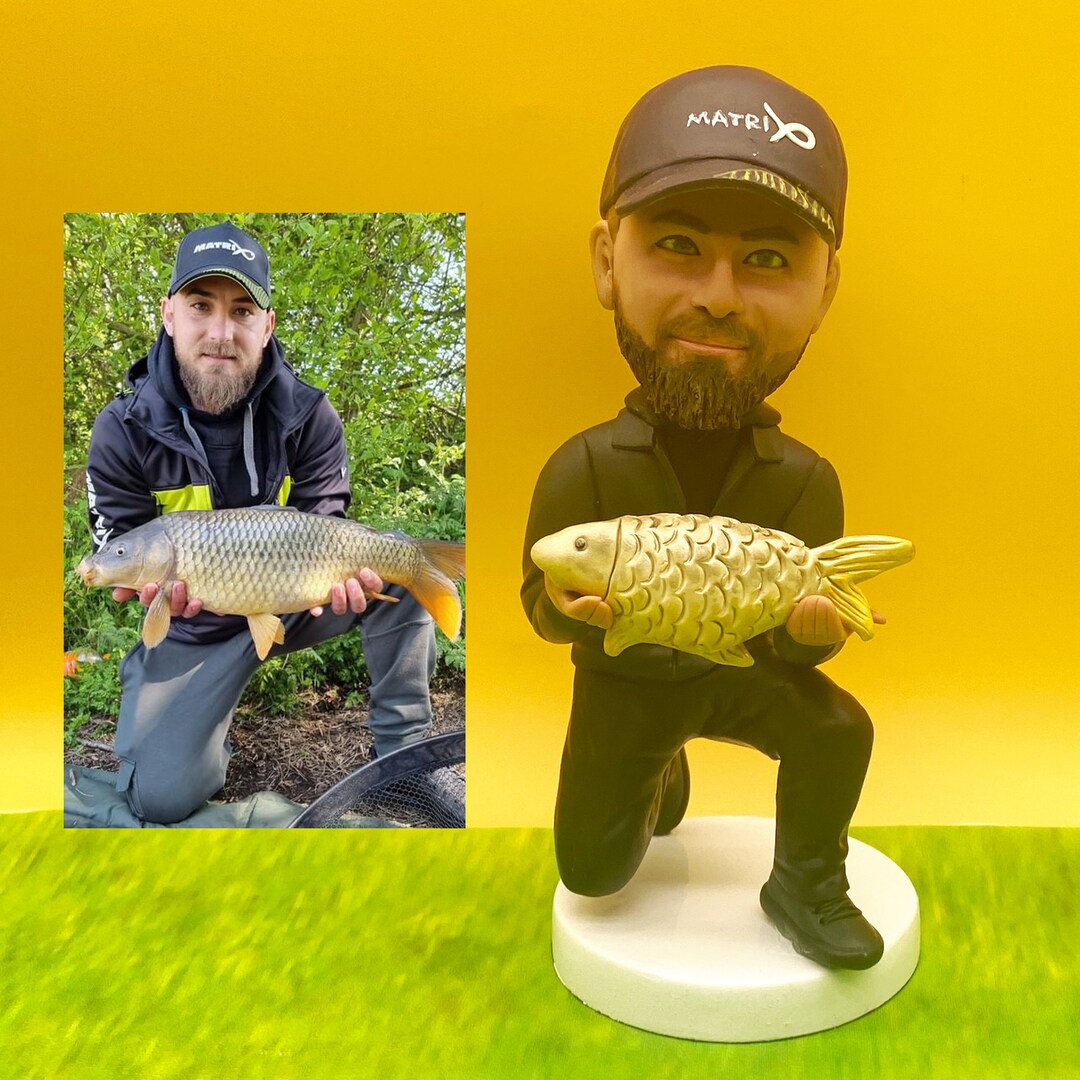 Personalized Bobbleheads Fishing Enthusiast Bobbleheads Etsy