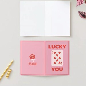 Tarjeta de San Valentín: ¡Qué suerte tienes!