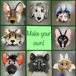 Digital Download, Ears, Snouts, and Noses for Mask Making PATTERN