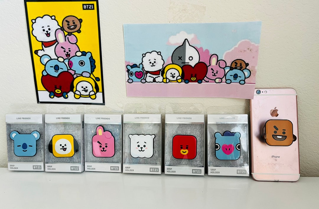 BT21 Phone Holder, BT21 Phone Accessories, BT21 Cell Phone Grips Etsy