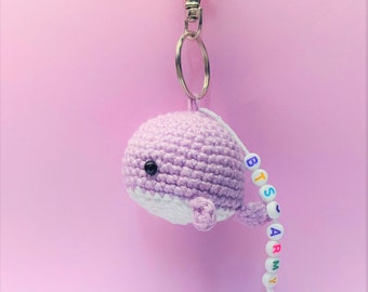 Whale Keychain,  Keychain, Purple Whale Keychain, Purple Whale,Whale, Whale Amigurumi