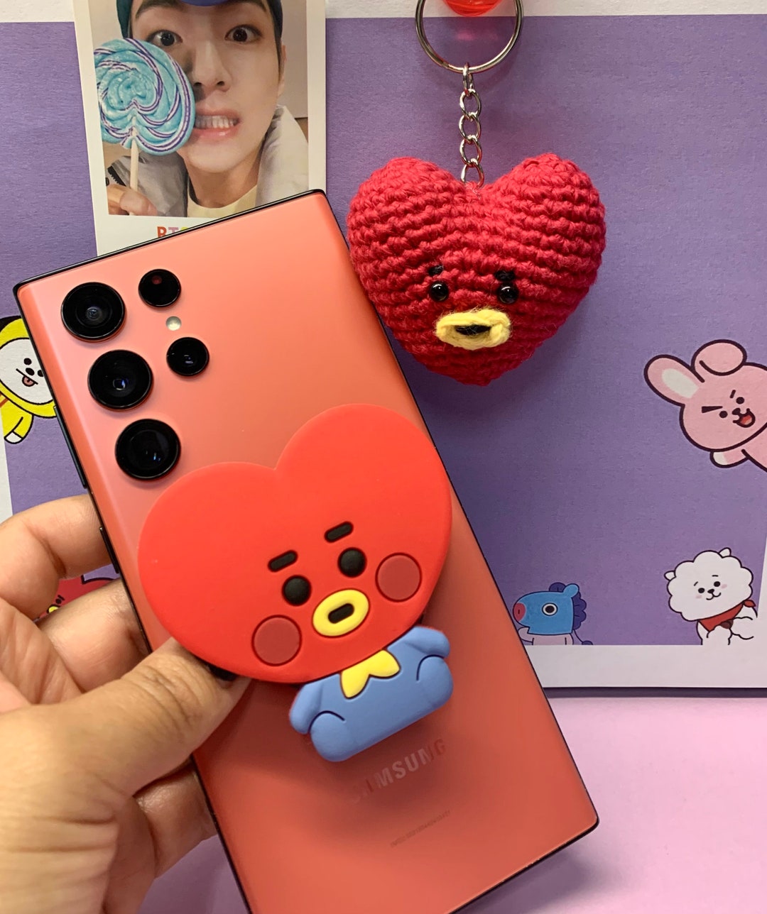 BT21 Phone Holder BT21 Phone Accessories BT21 Cell Phone Etsy