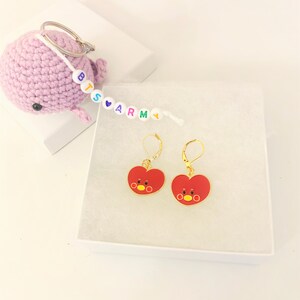BT21 earrings, BTS earrings, BT21 Tata earrings, BTS V earrings, BT21, BTS