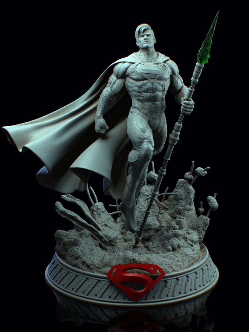 Superman Statue Stl Etsy
